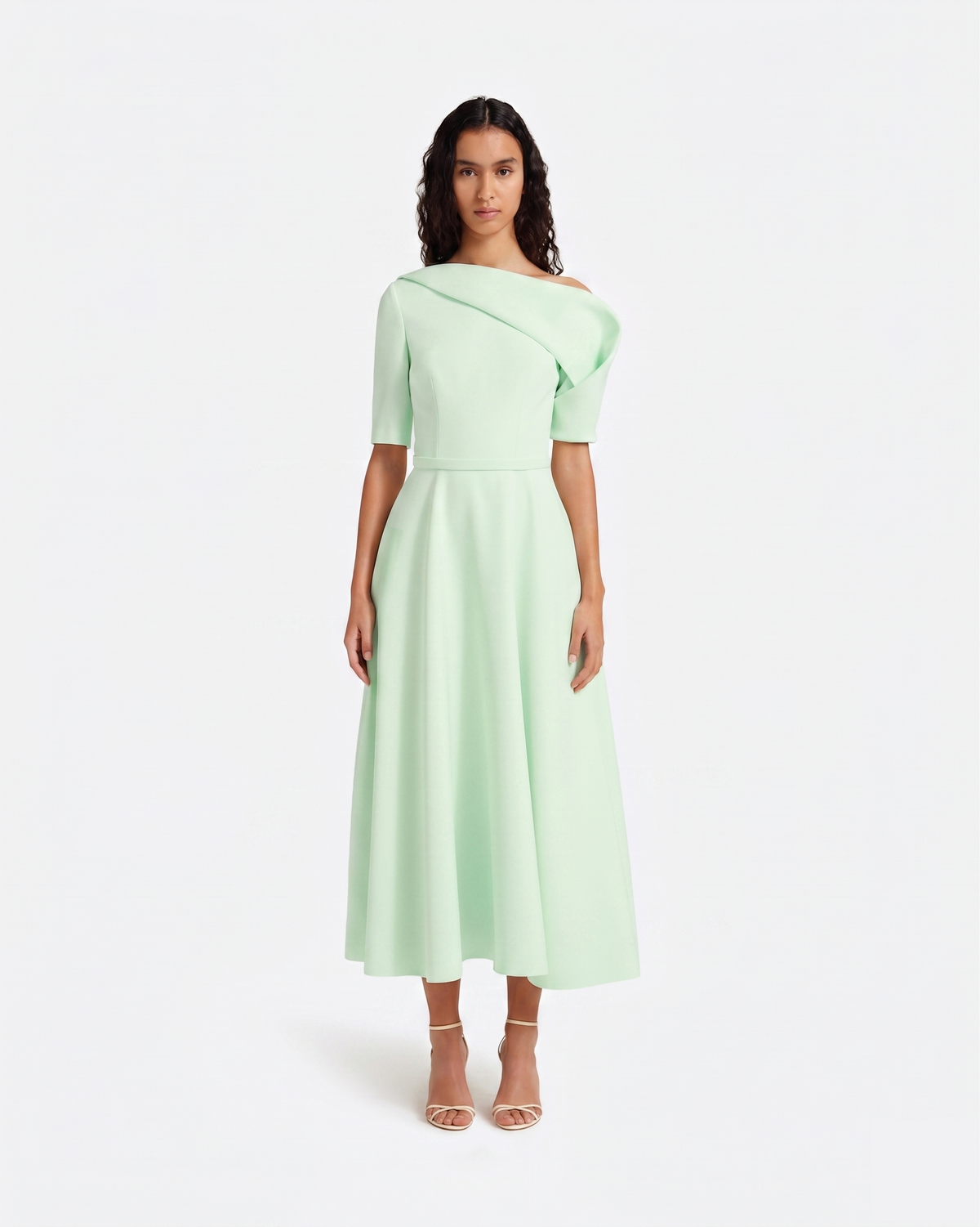 Melinda Midi Dress in Sea Glass