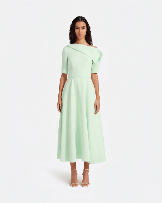 Melinda Midi Dress in Sea Glass