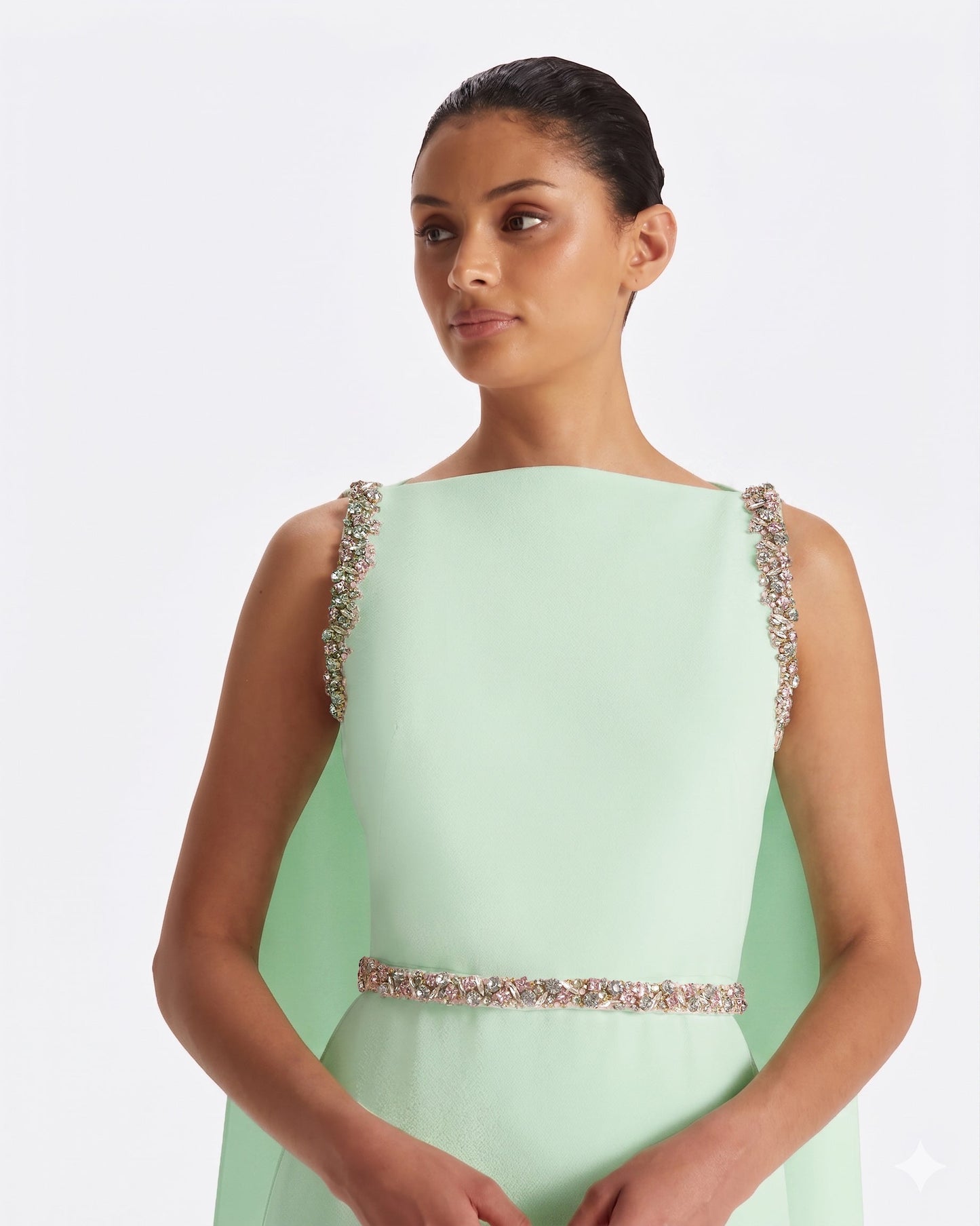 Ginevra Long Dress in Jade
