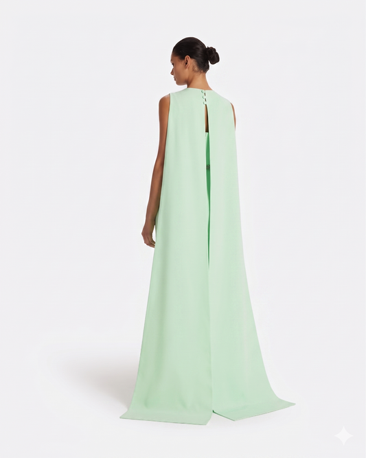 Ginevra Long Dress in Jade