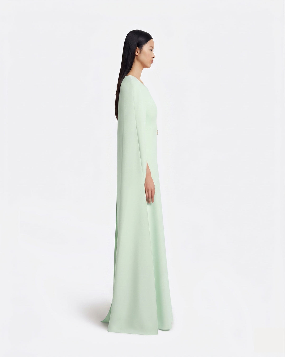 Yuna Long Dress in Lychee with Silver