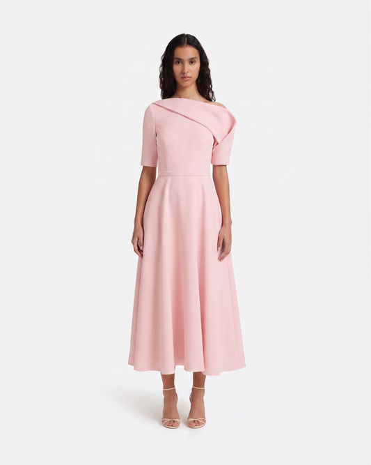 Melinda Midi Dress in Lychee
