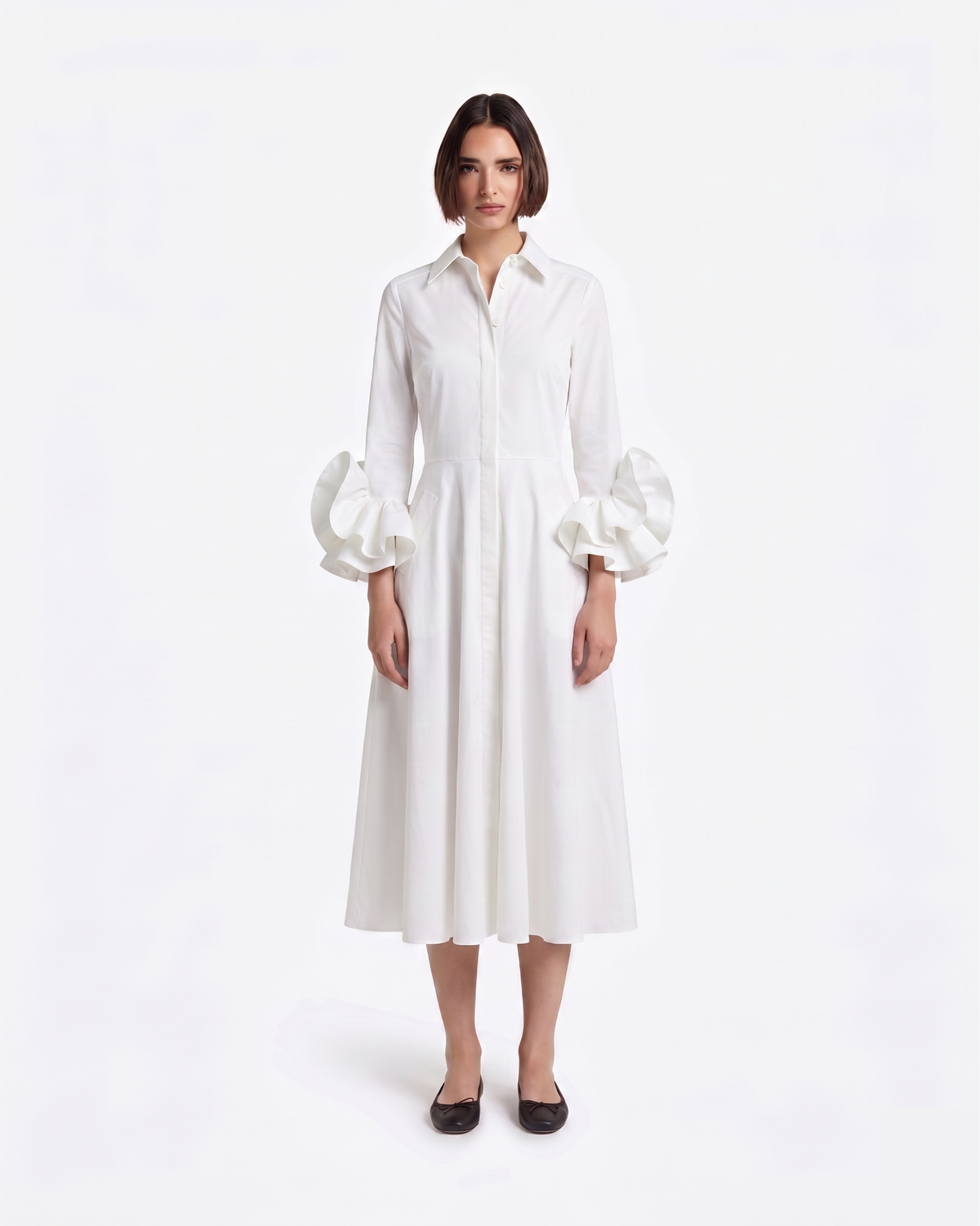 Belisse Midi Dress in Ivory