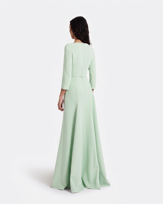 Emilia Long Dress in Sea Glass