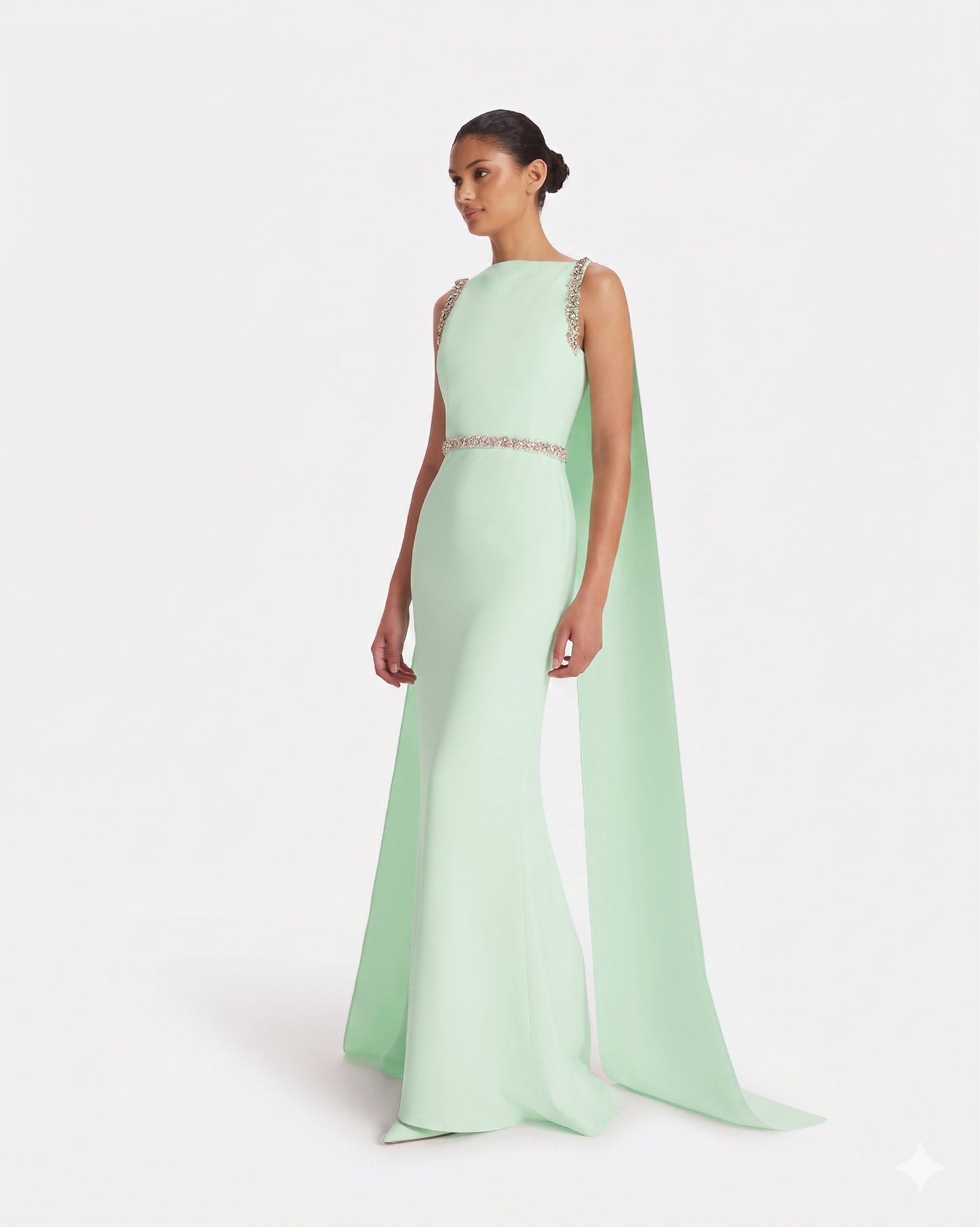 Ginevra Long Dress in Jade