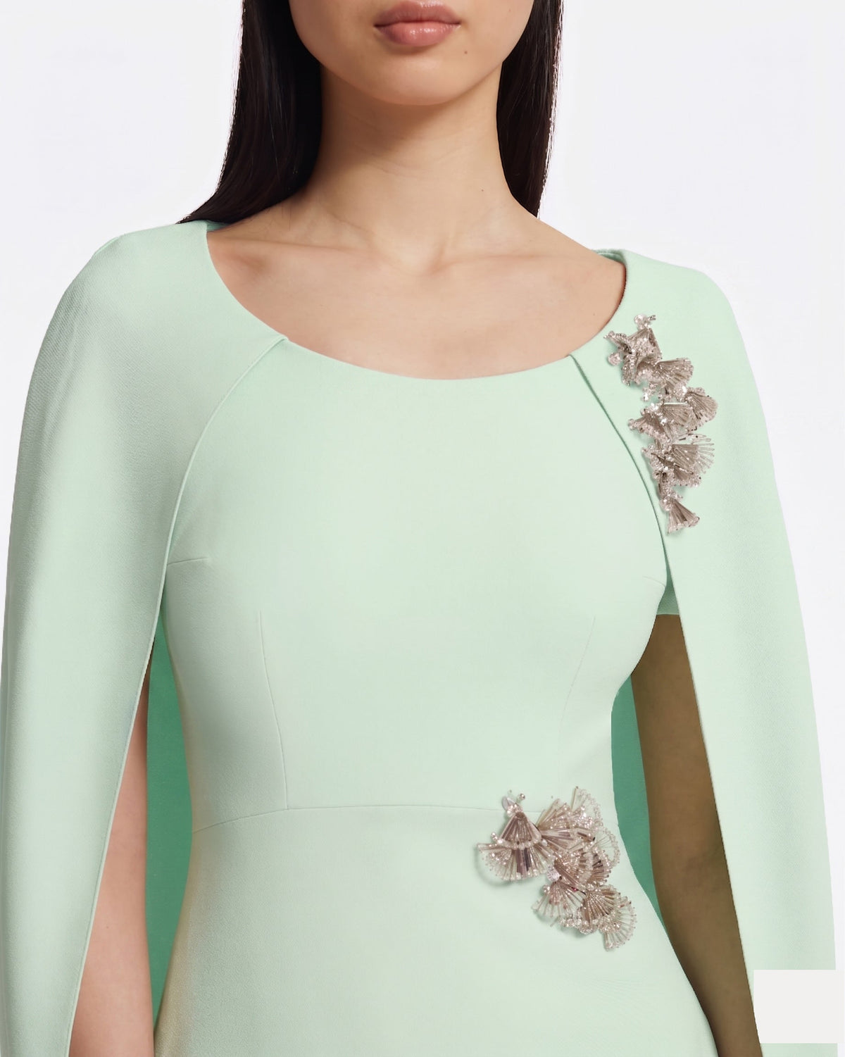 Yuna Long Dress in Lychee with Silver