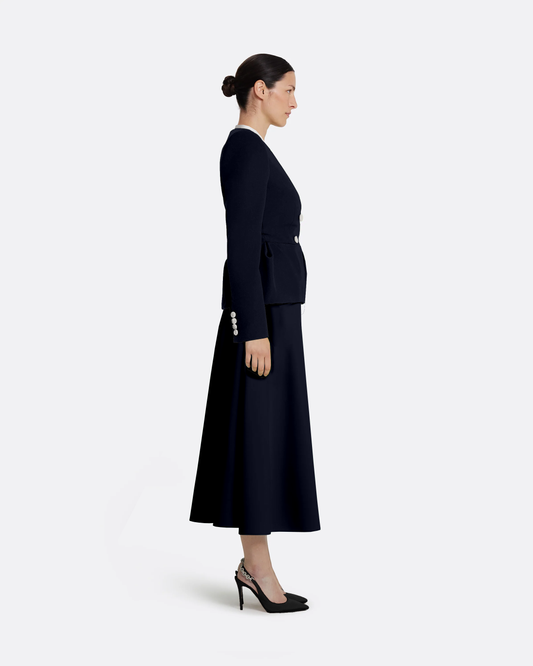 Primrose Jacket in Azurite with Ivory