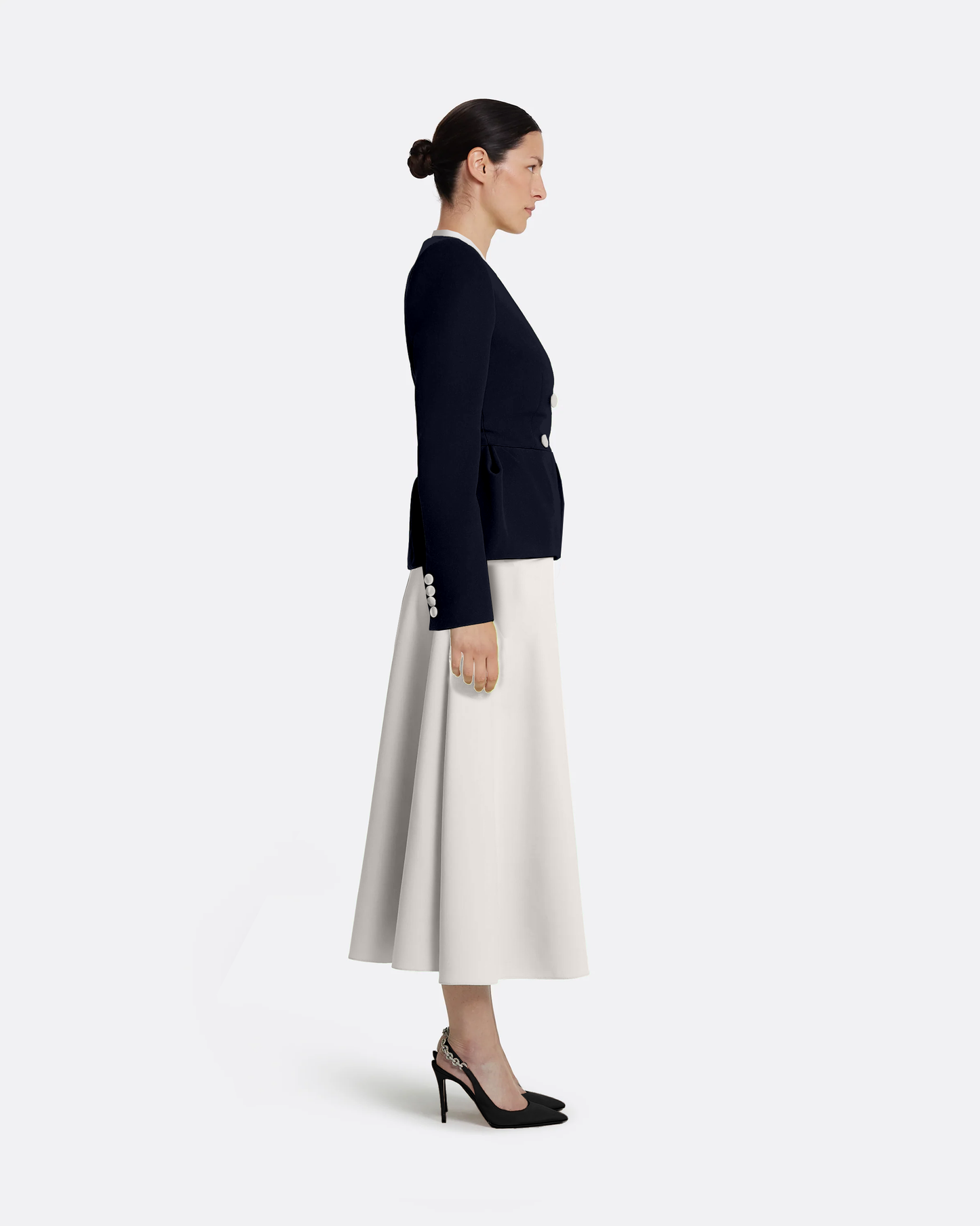 Primrose Jacket in Azurite with Ivory