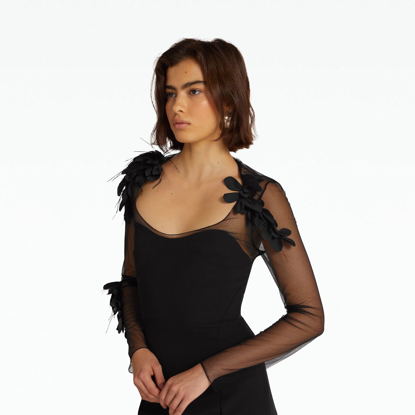 Rosel Black Long Dress