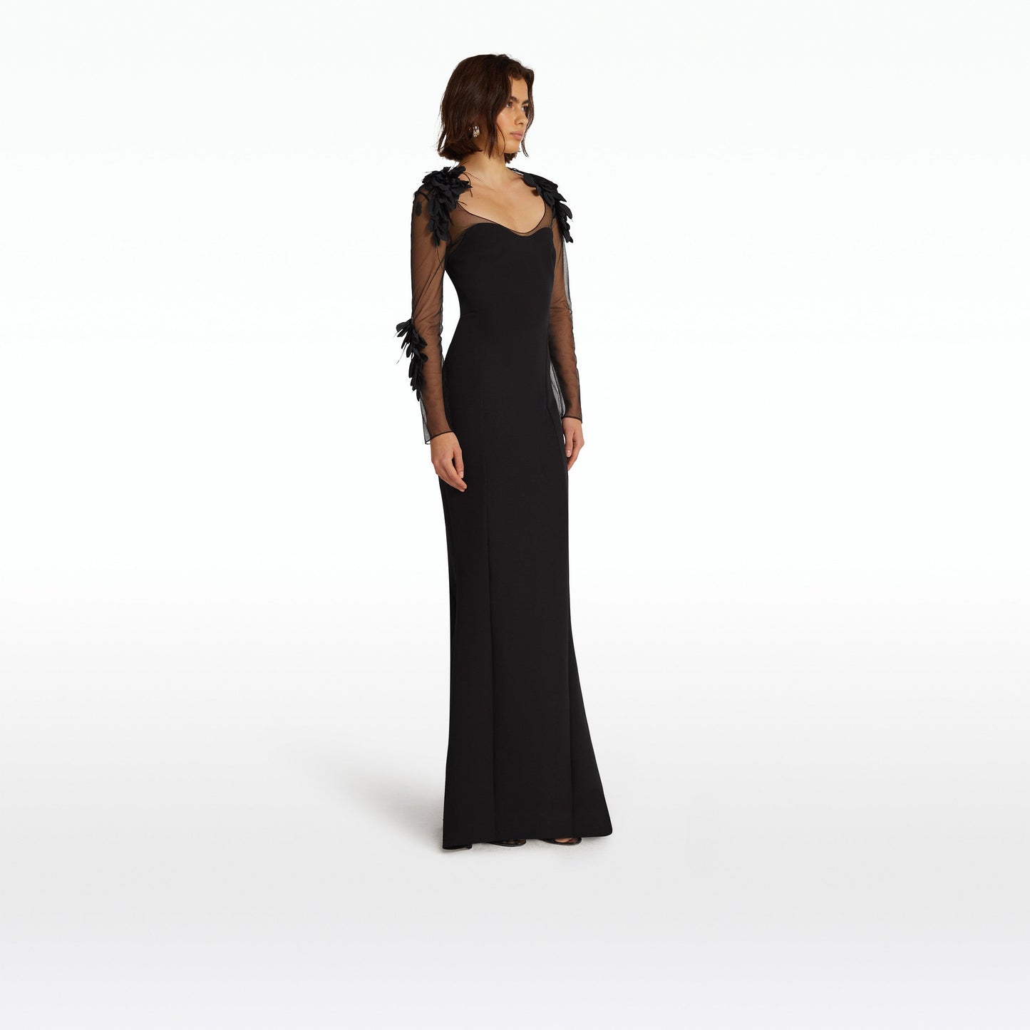 Rosel Black Long Dress