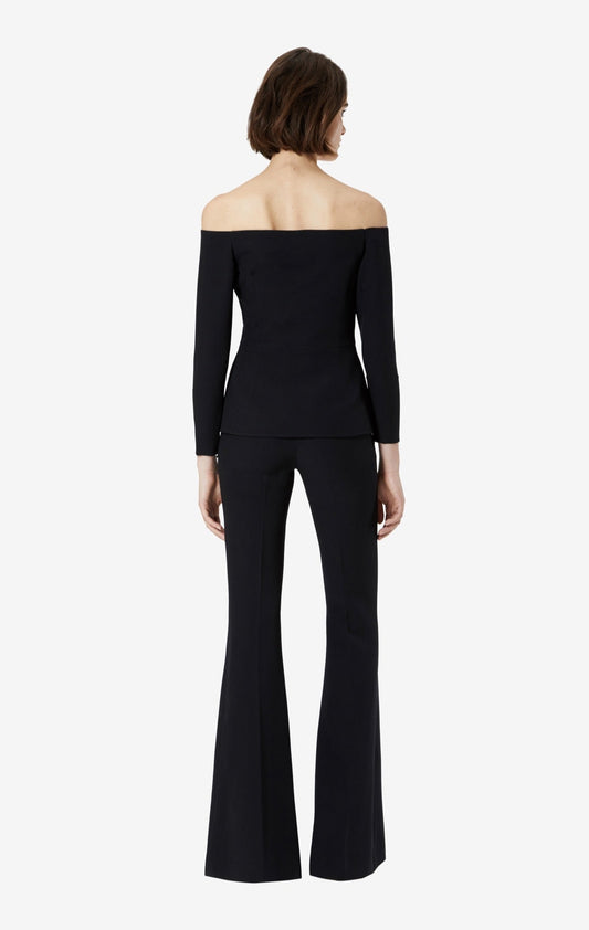 Halluana Front Zip Black Trousers