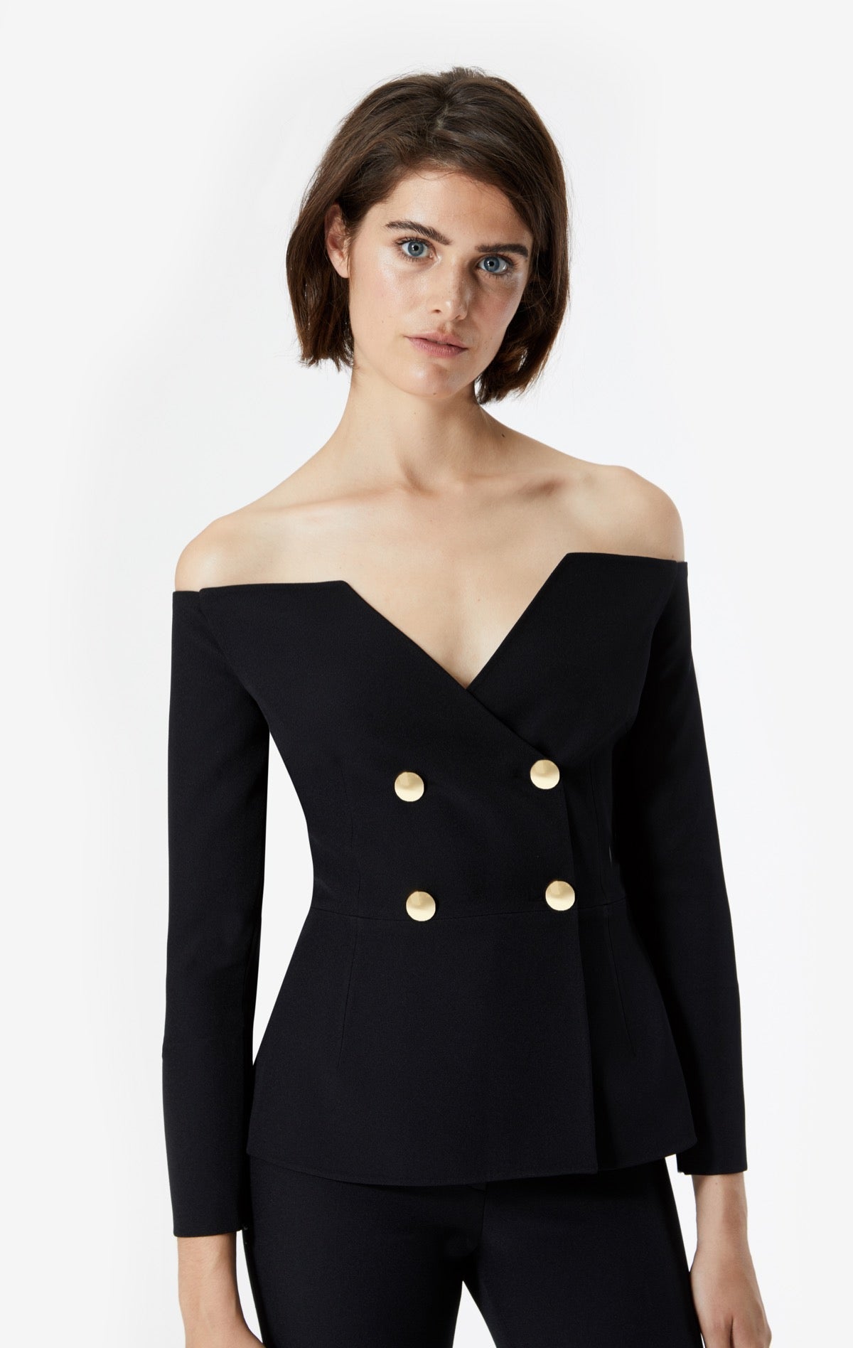 Halluana Front Zip Black Trousers