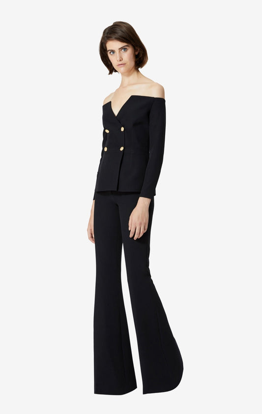 Halluana Front Zip Black Trousers
