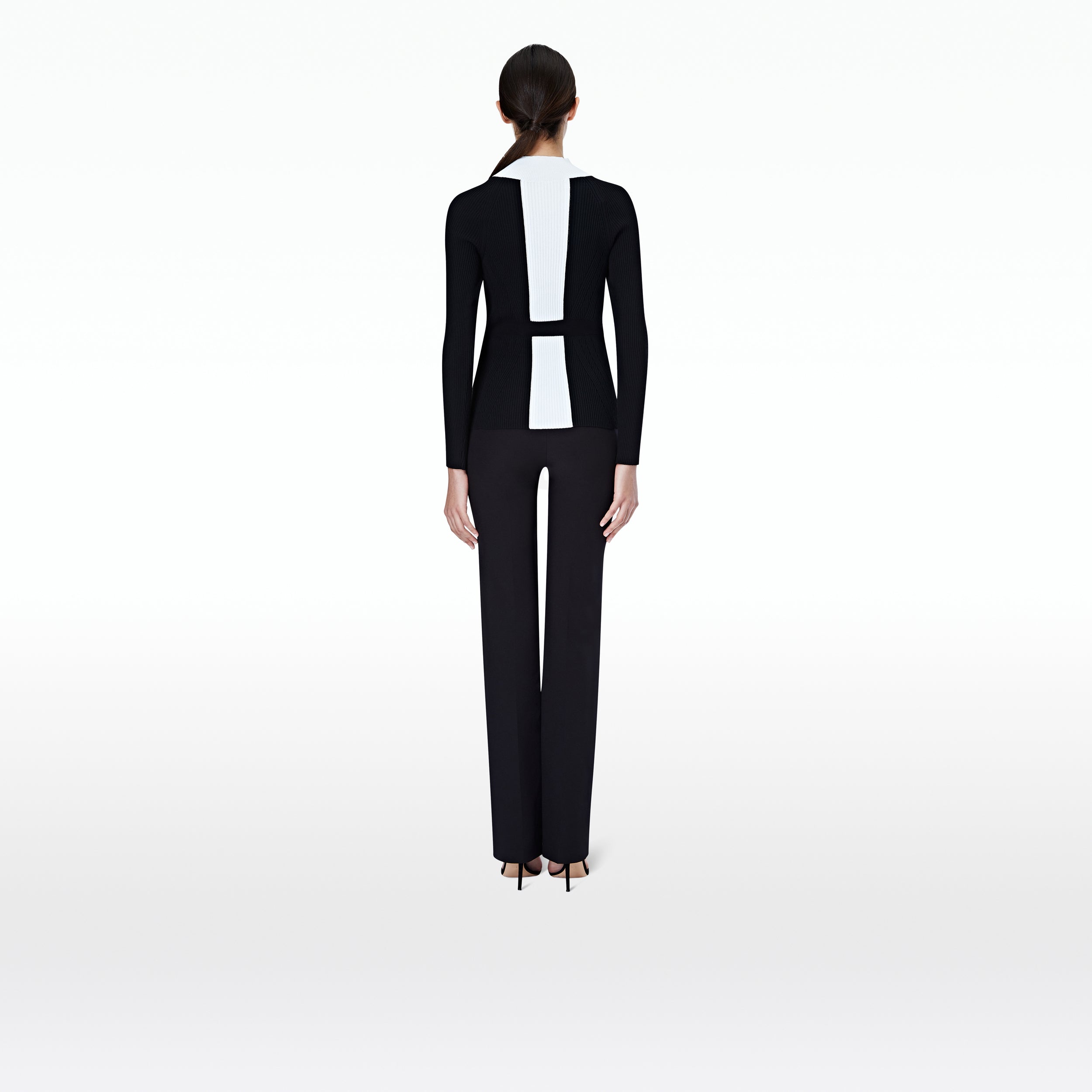 Myrna Black and Ivory Knit