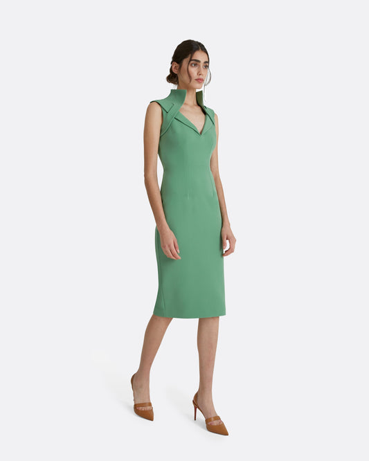 Loide Fern Green Midi Dress