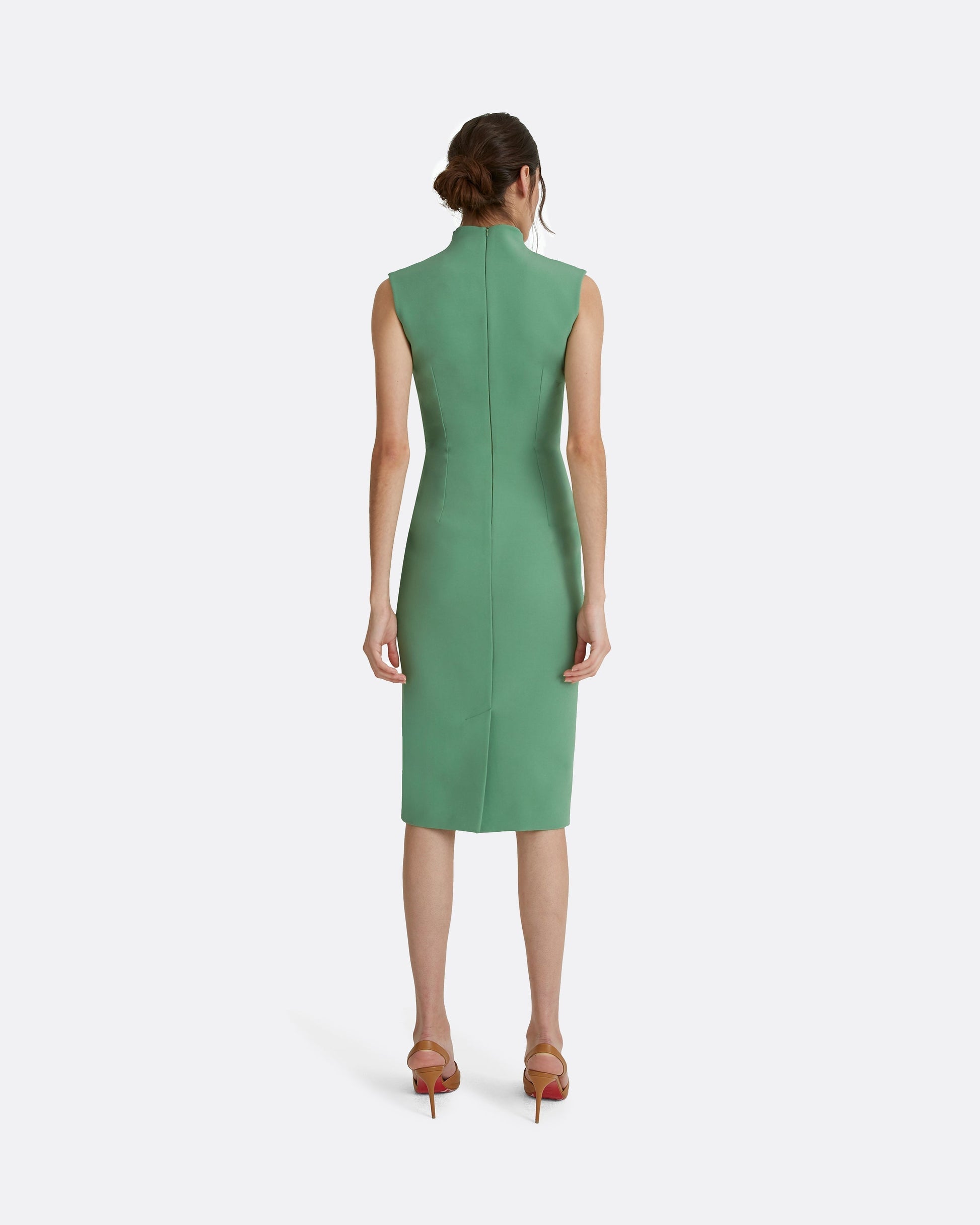 Loide Fern Green Midi Dress – Maison Safiyaa USA