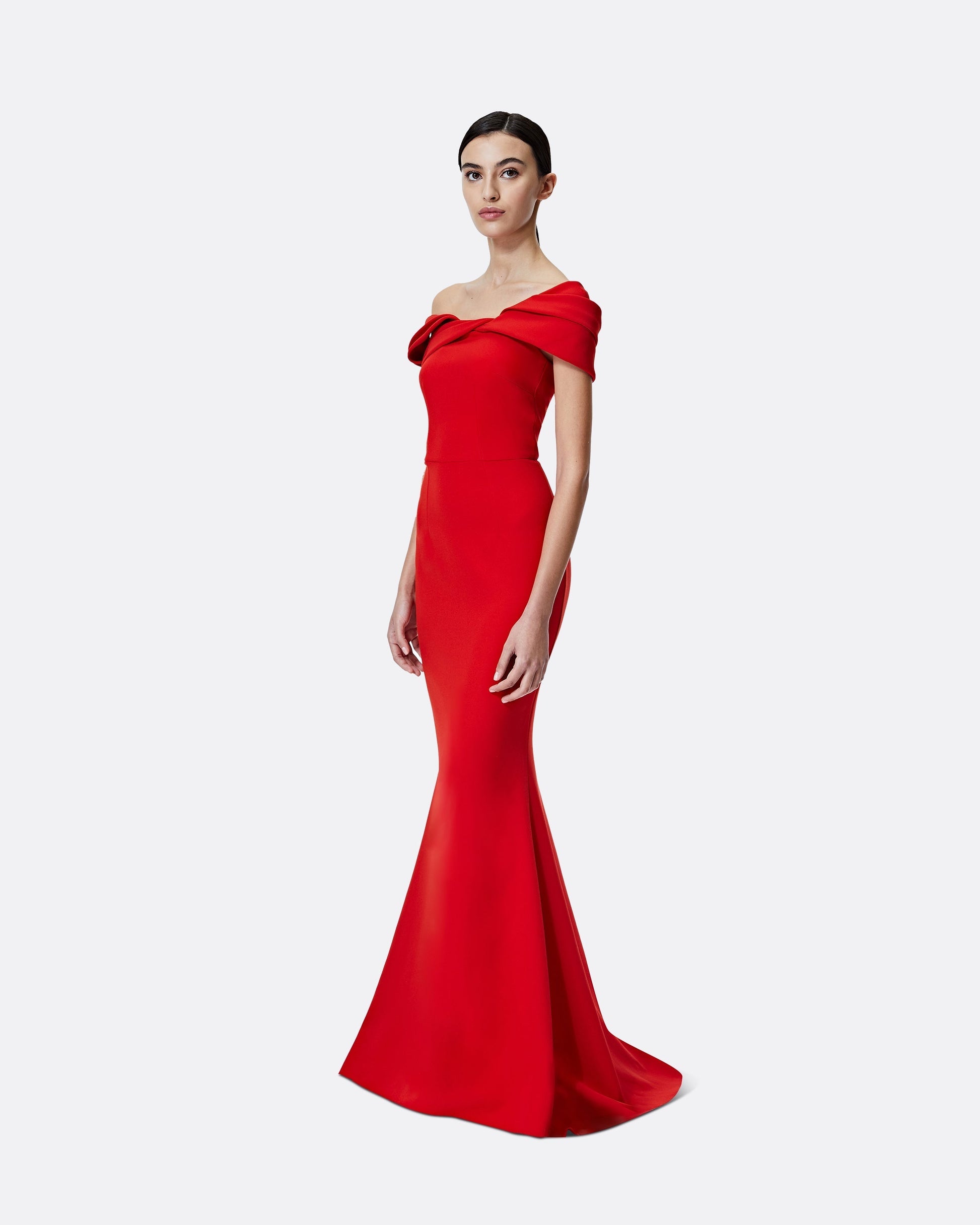 red dress us Red Tiered Midi Dress - All Dresses