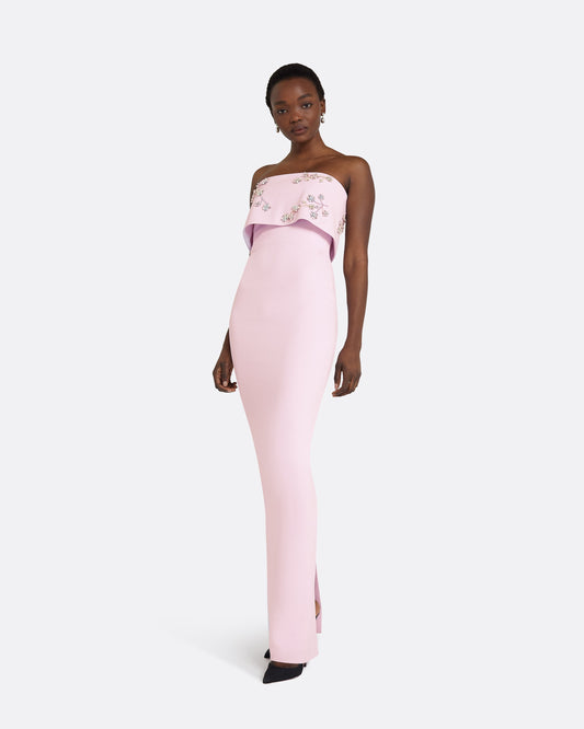 Agyness Lilac Snow Long Dress