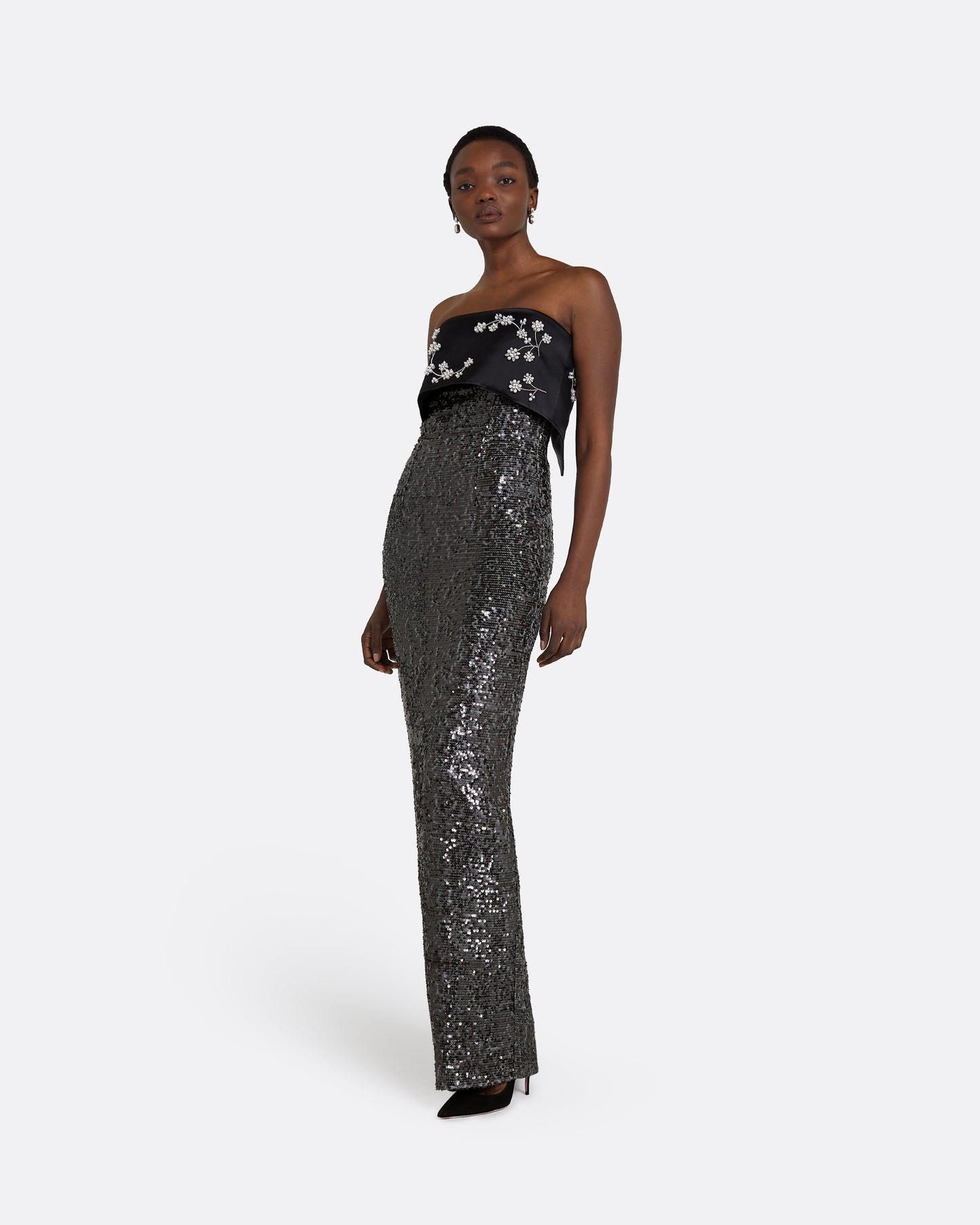 Agyness Smoke Long Dress
