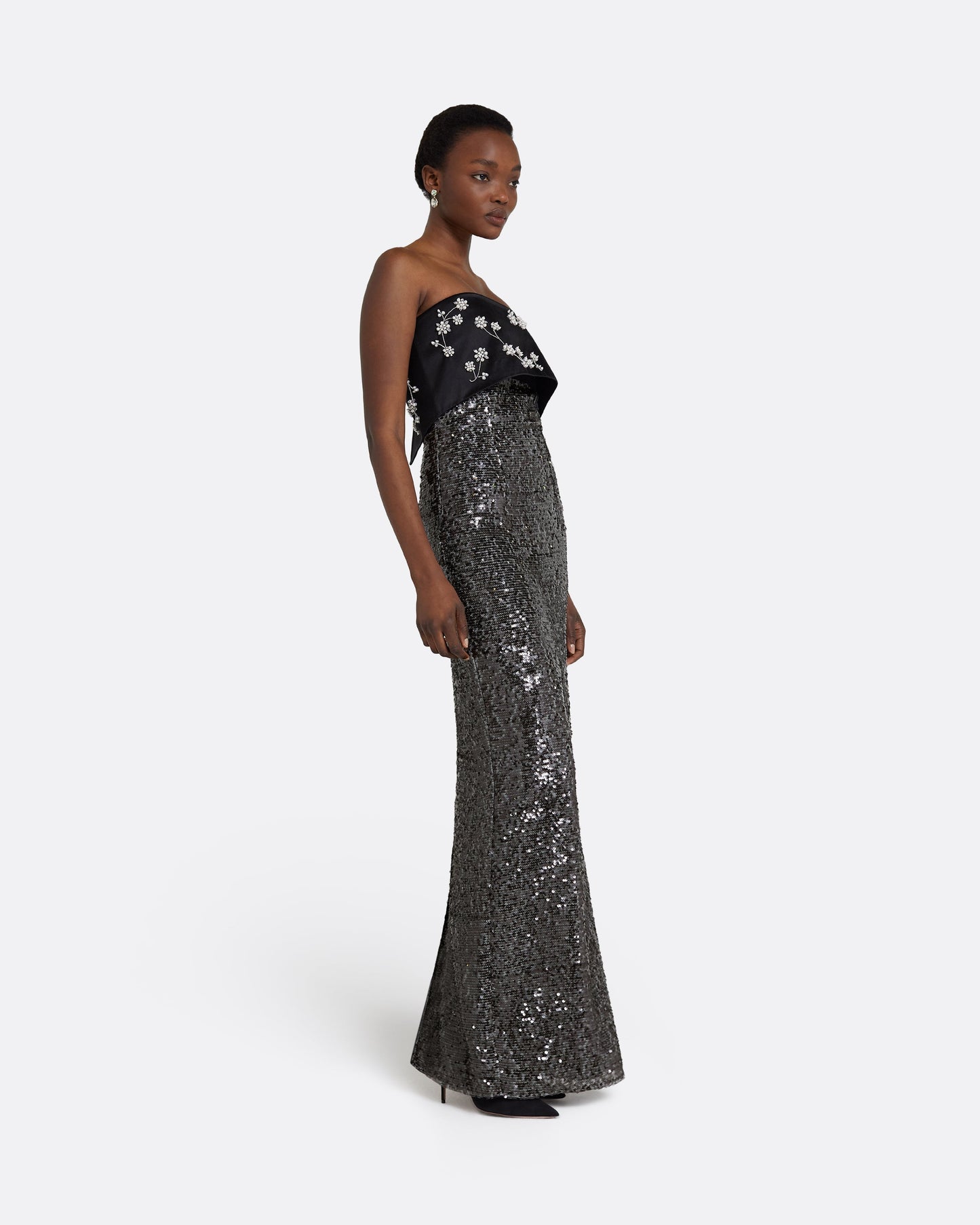 Agyness Smoke Long Dress