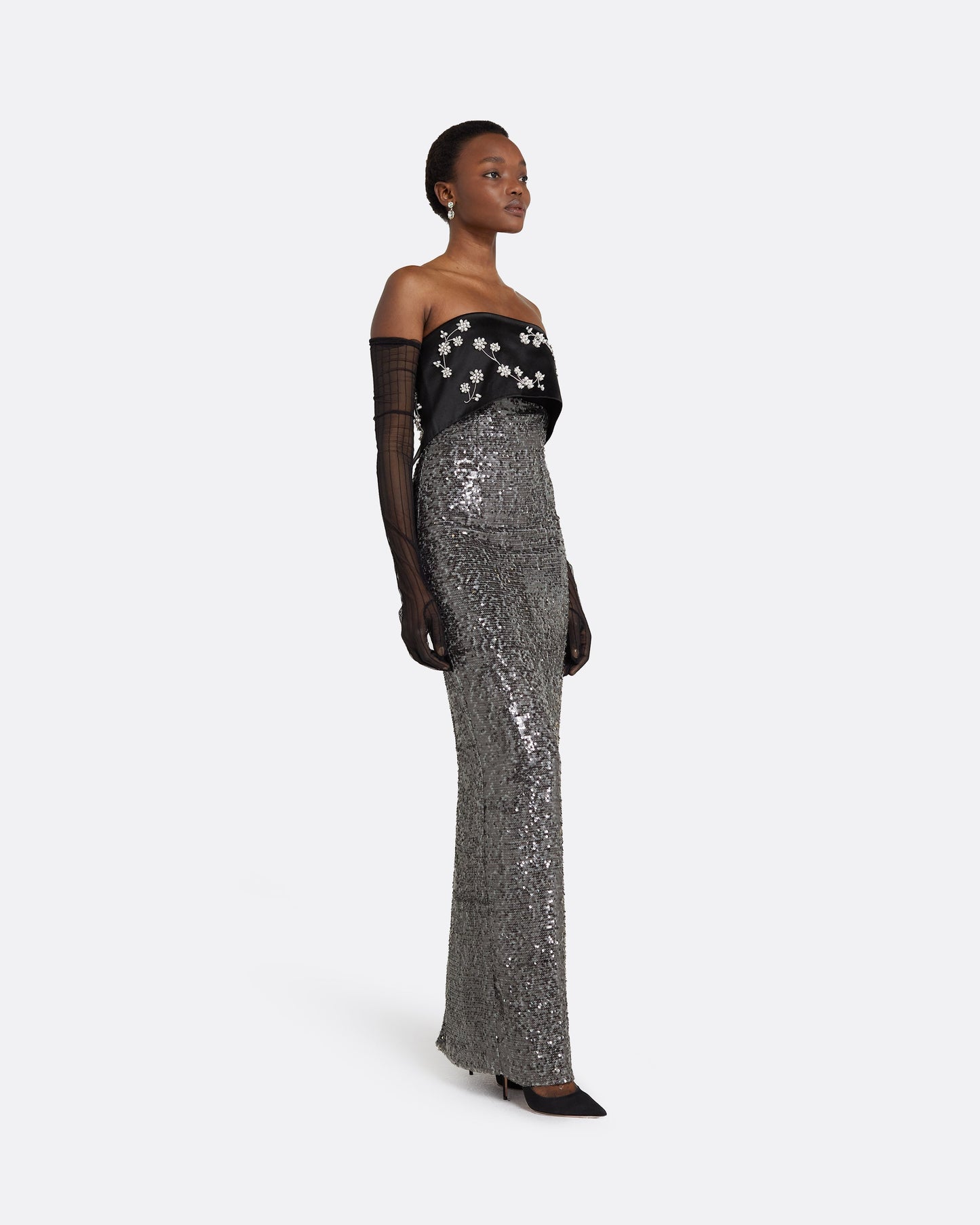 Agyness Smoke Long Dress
