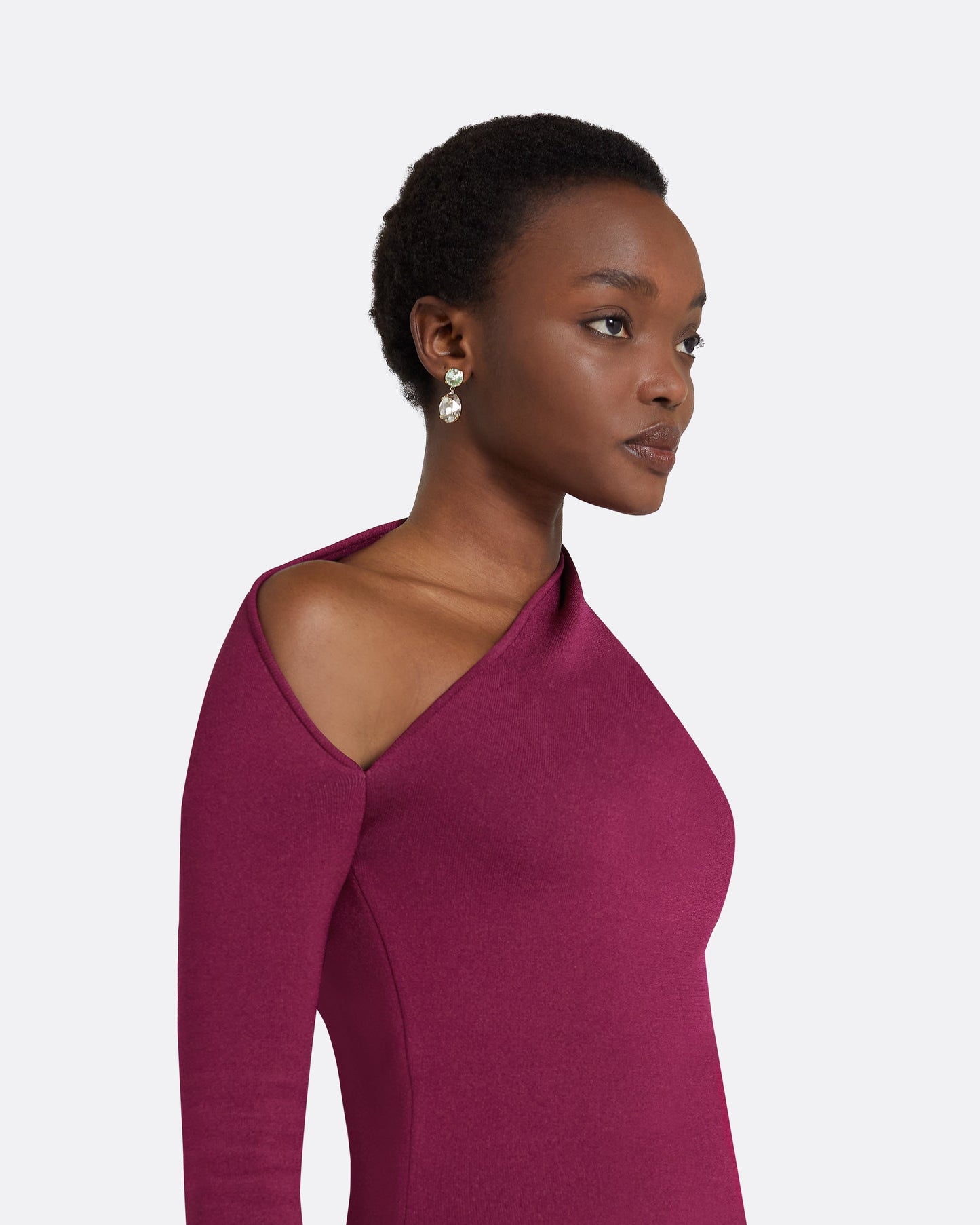 Annabel Burgundy Knit Midi Dress
