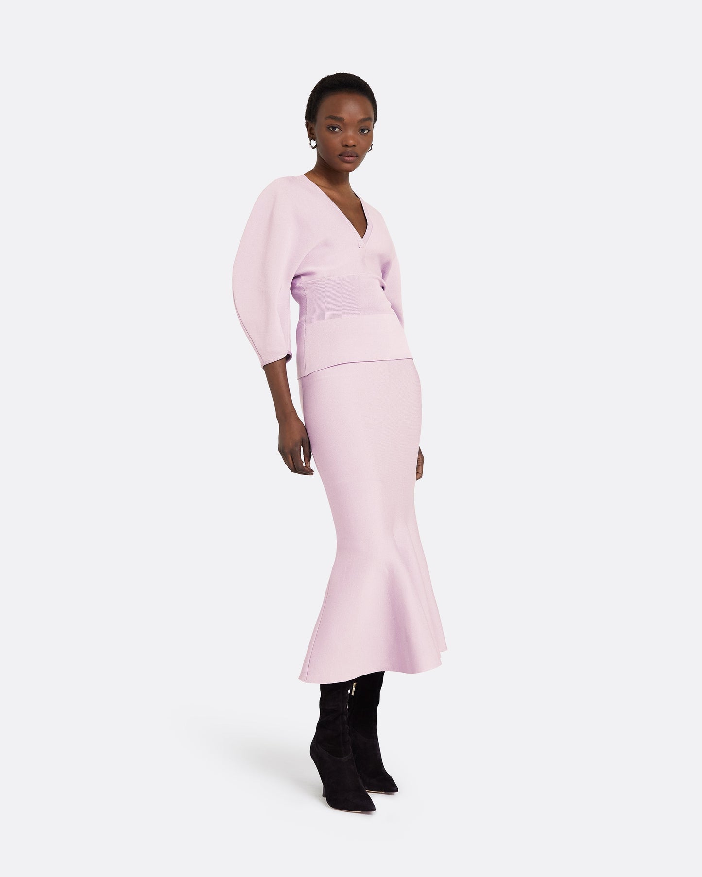 Kamali Lilac Snow Knit Top