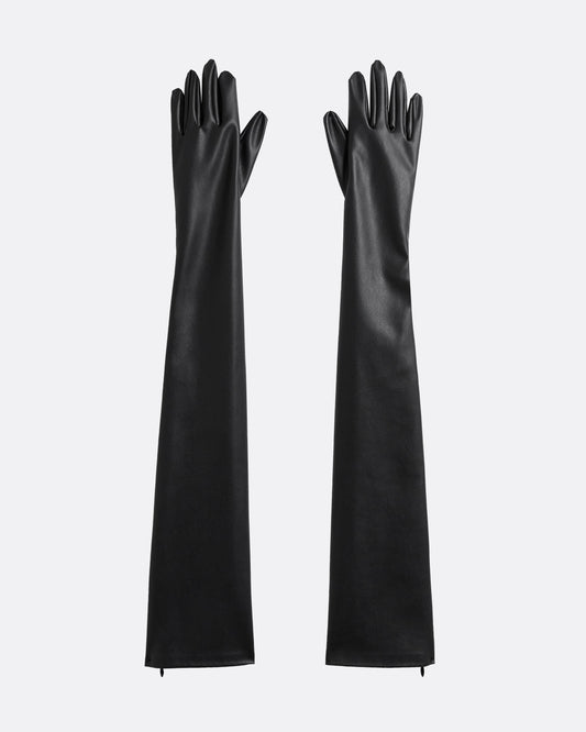 Antonia Black Vegan Leather Gloves