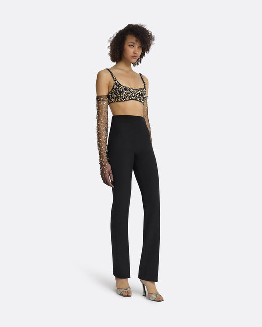 Sophe Black & Celestial Scatter Embroidery Top