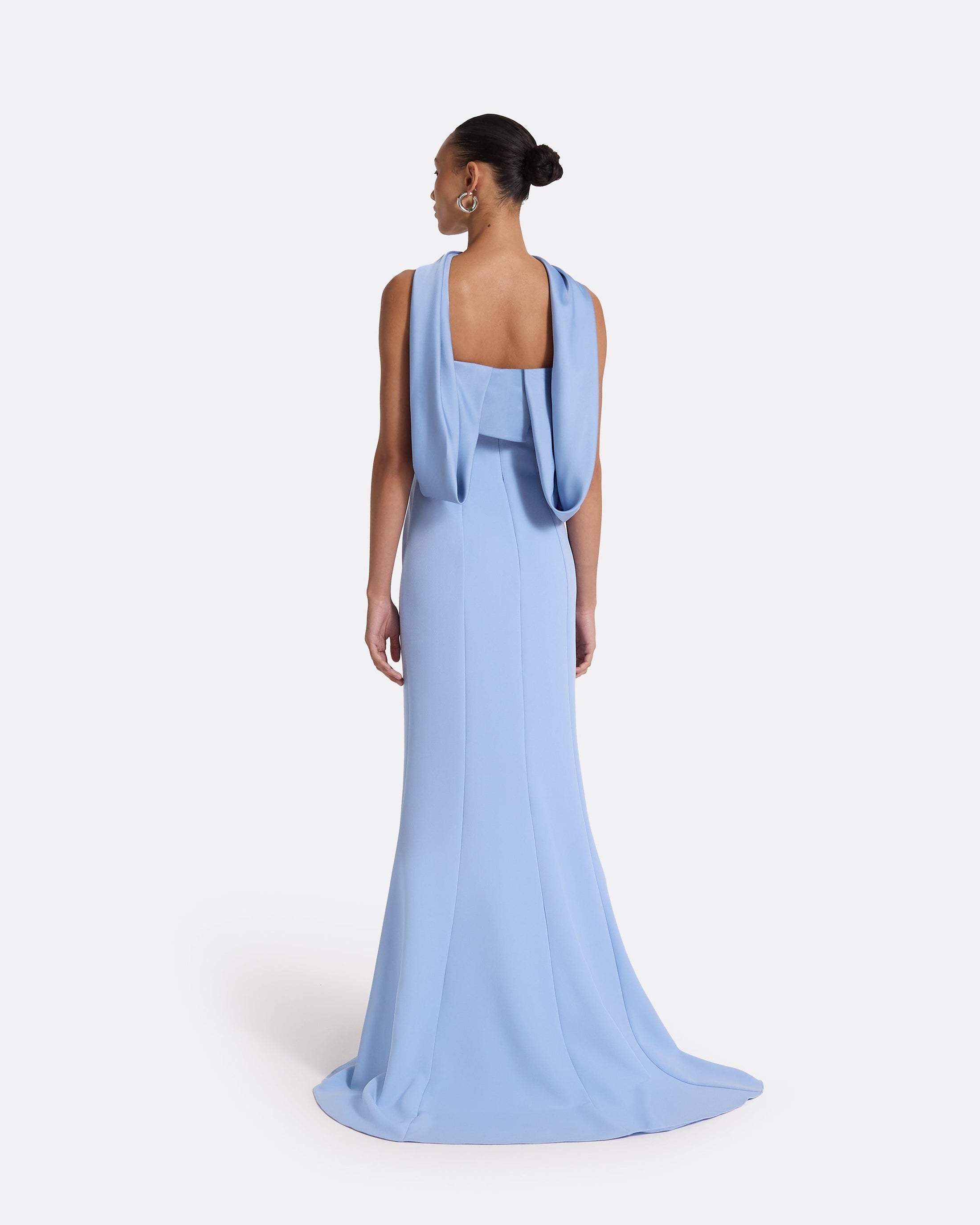 Roshana Carolina Blue Long Dress – Maison Safiyaa USA