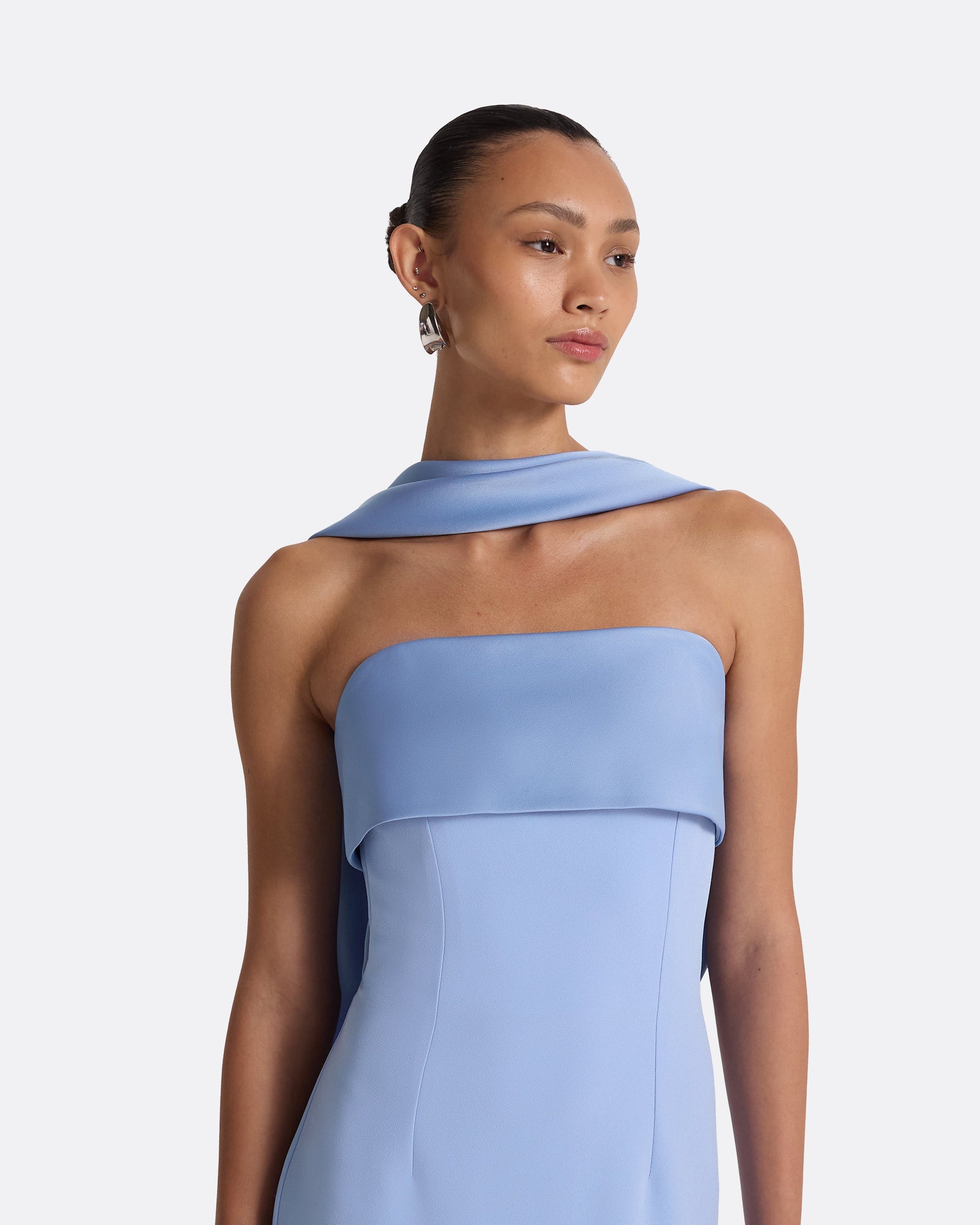 Roshana Carolina Blue Long Dress – Maison Safiyaa USA