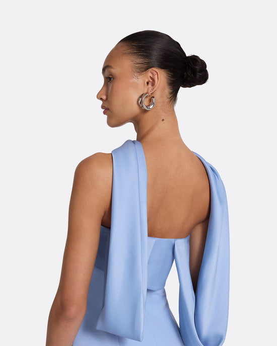 Roshana Carolina Blue Long Dress – Maison Safiyaa USA