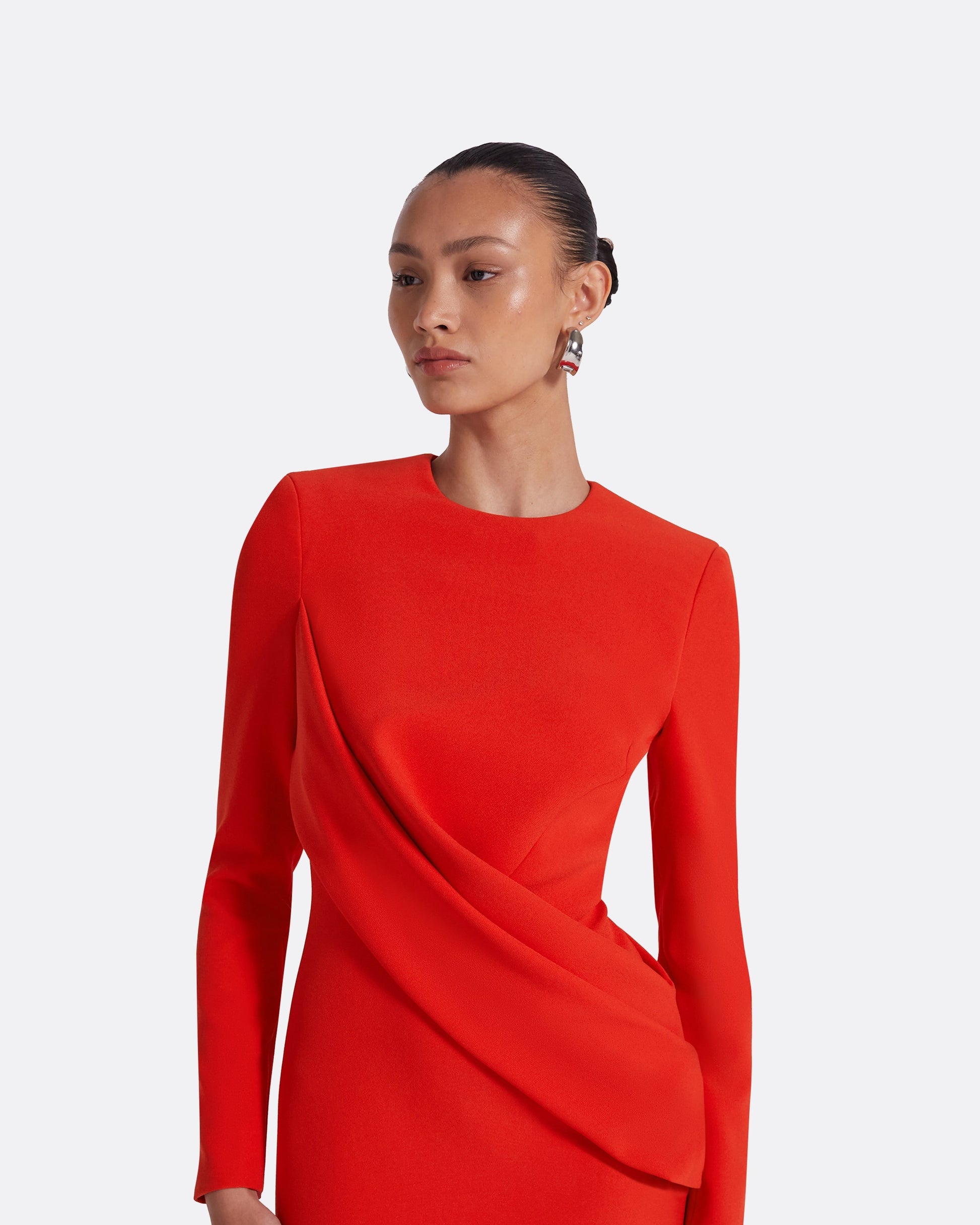safiyaa red dress Belen Long Dress in Cherry Red FR40 - US8