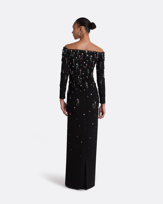 Gioia Black Long Dress