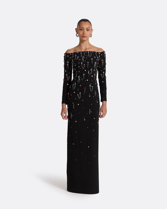 Gioia Black Long Dress
