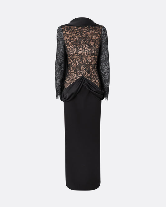 Serryna Black Long Dress