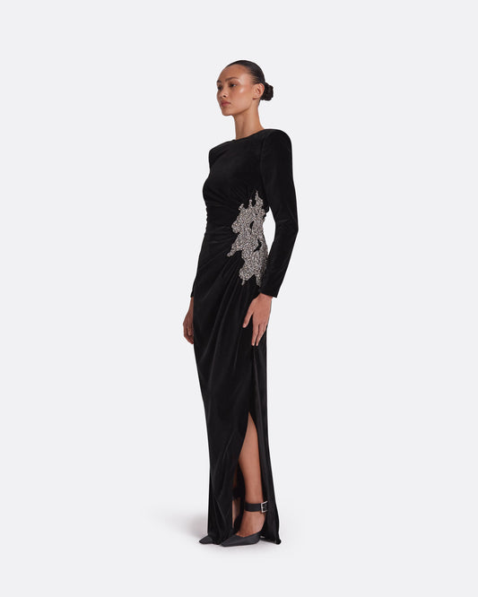 Nonna Black Long Dress