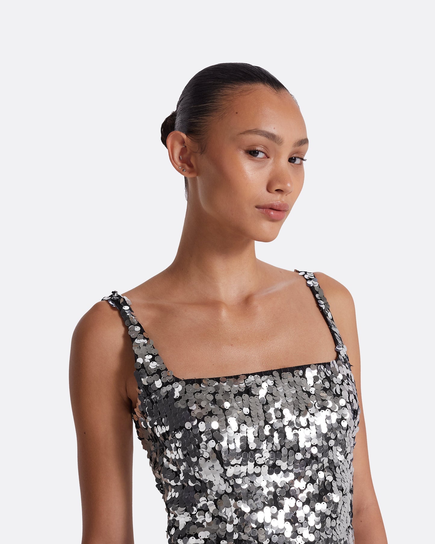 Kristena Gunmetal Long Dress