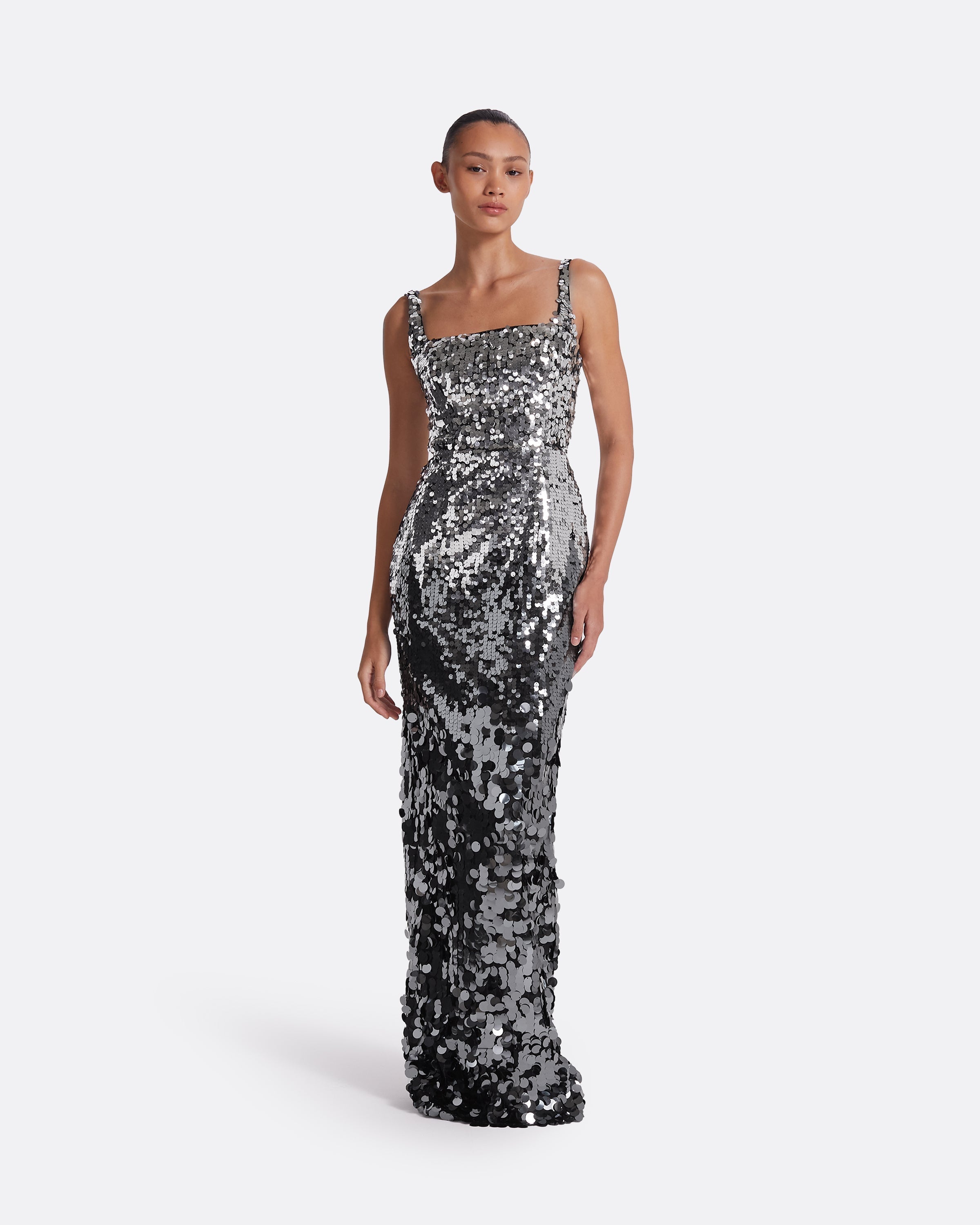 Kristena Gunmetal Long Dress