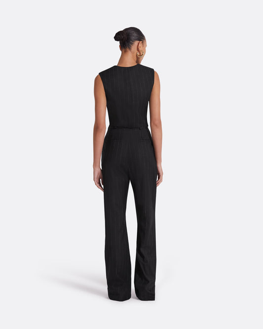 Ferna Black Pinstripe Trousers
