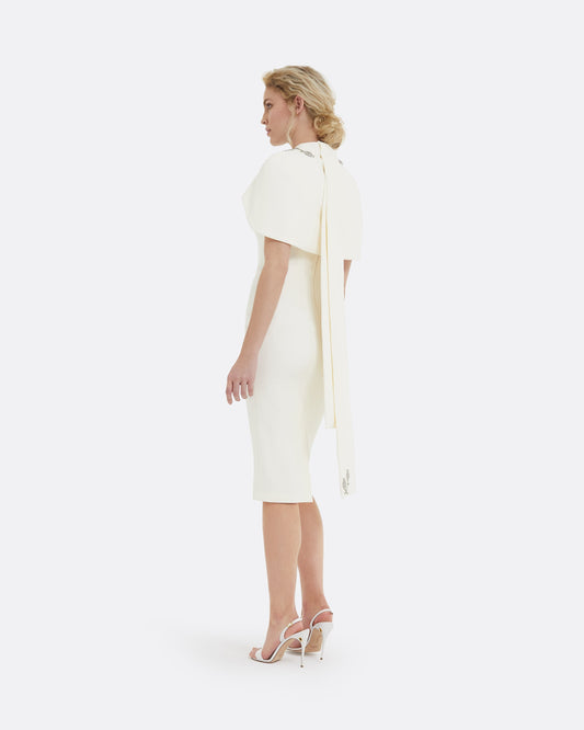 Kalika Flower Bud Embroidered Midi Dress