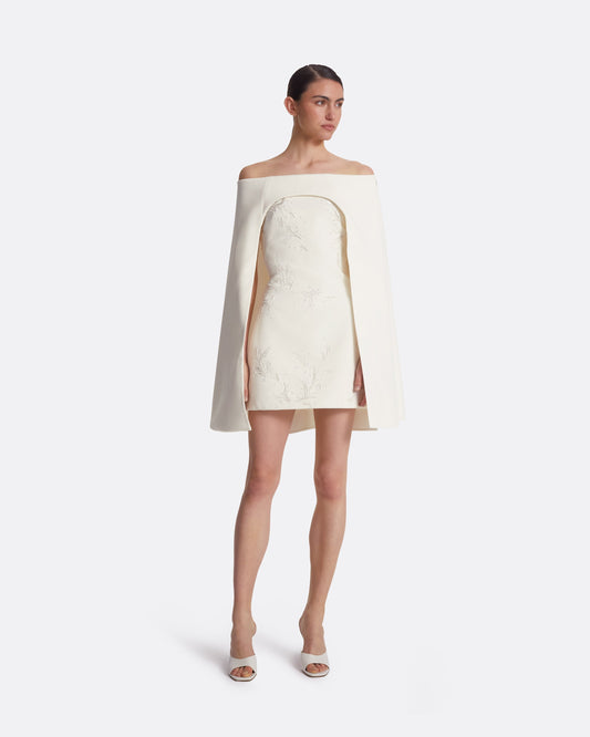 Manorel Ivory Harness & Rowan Fern Embroidered Dress