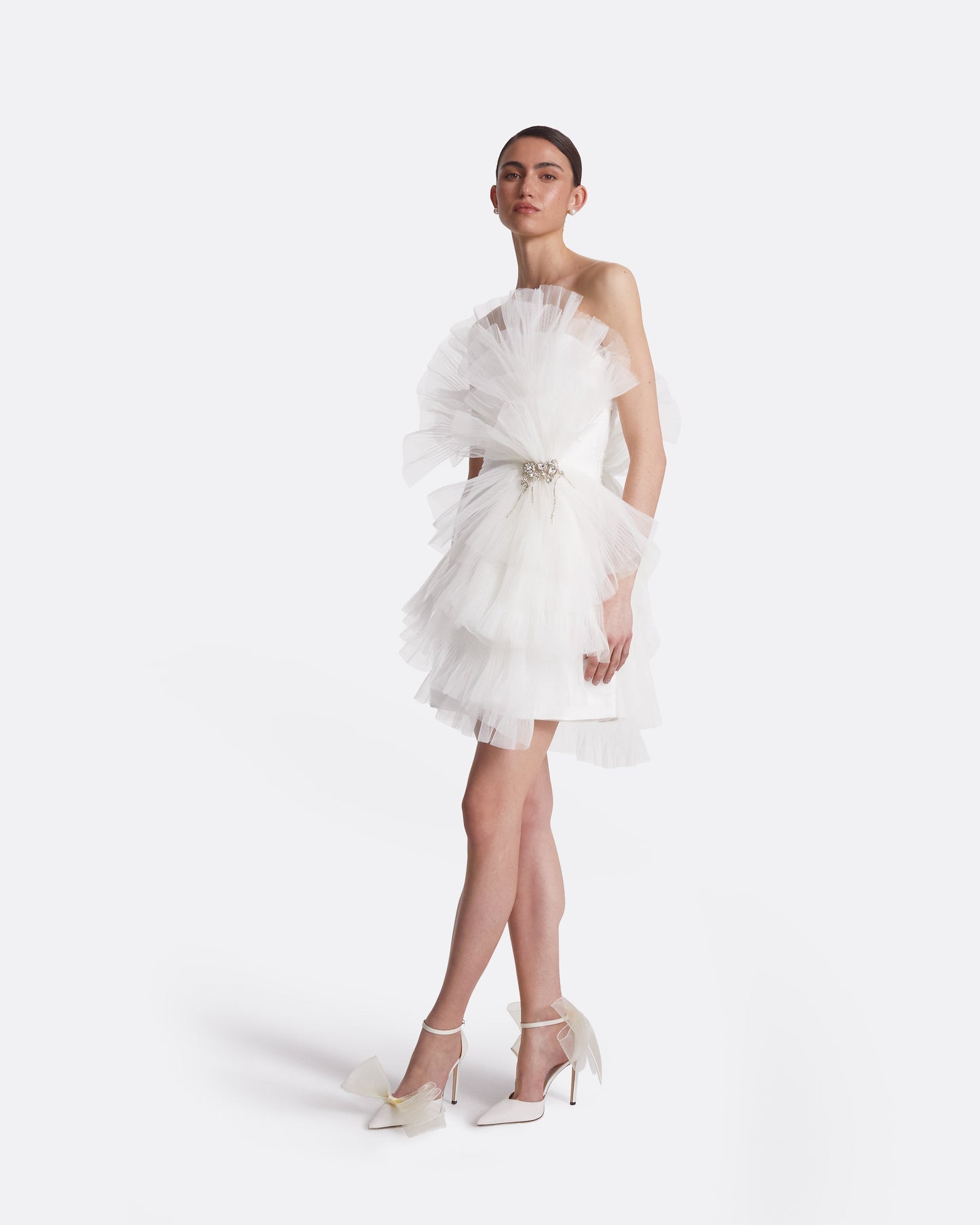 Tissy Ivory Short Dress