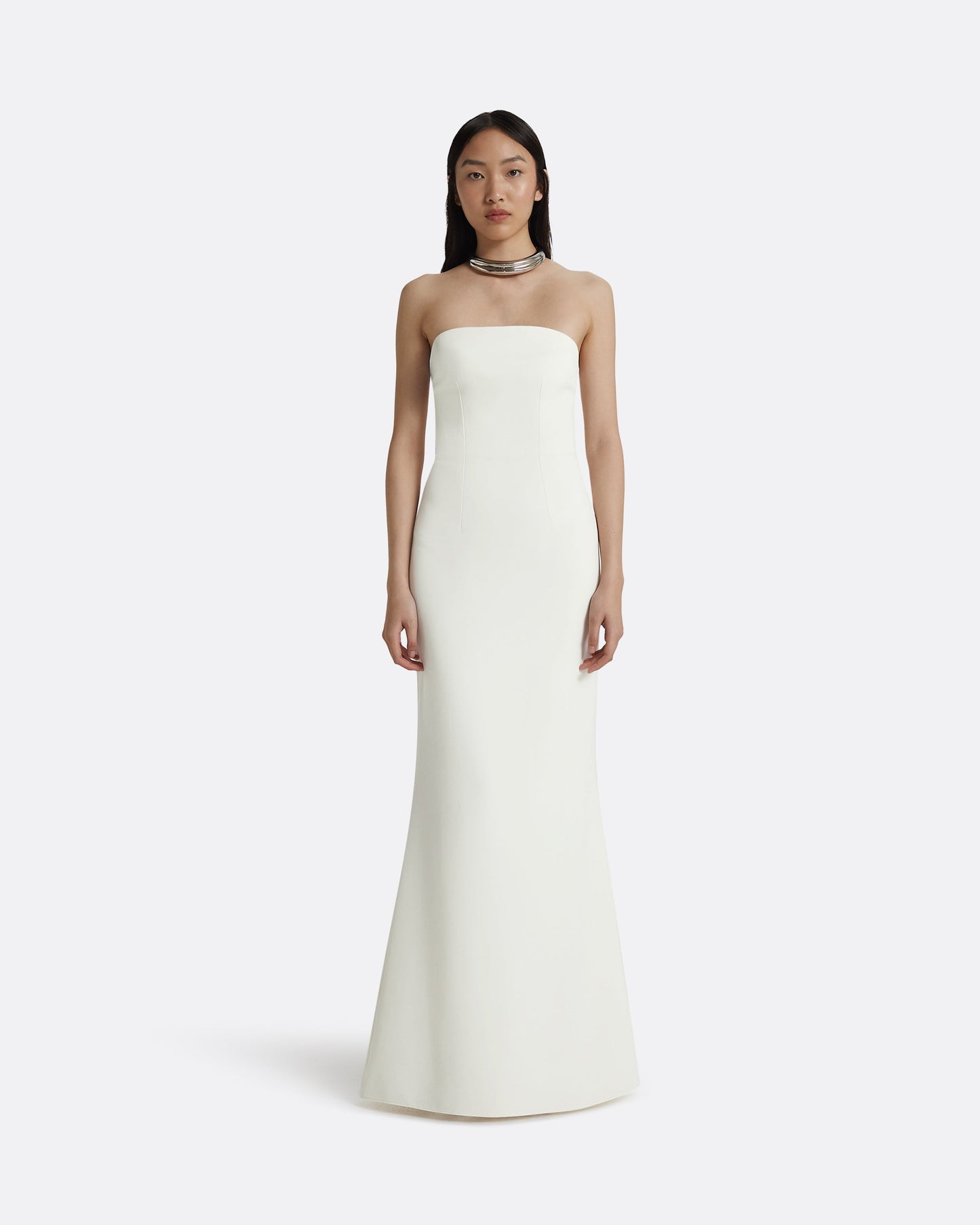 Soshin Ivory Strapless Dress – Maison Safiyaa USA