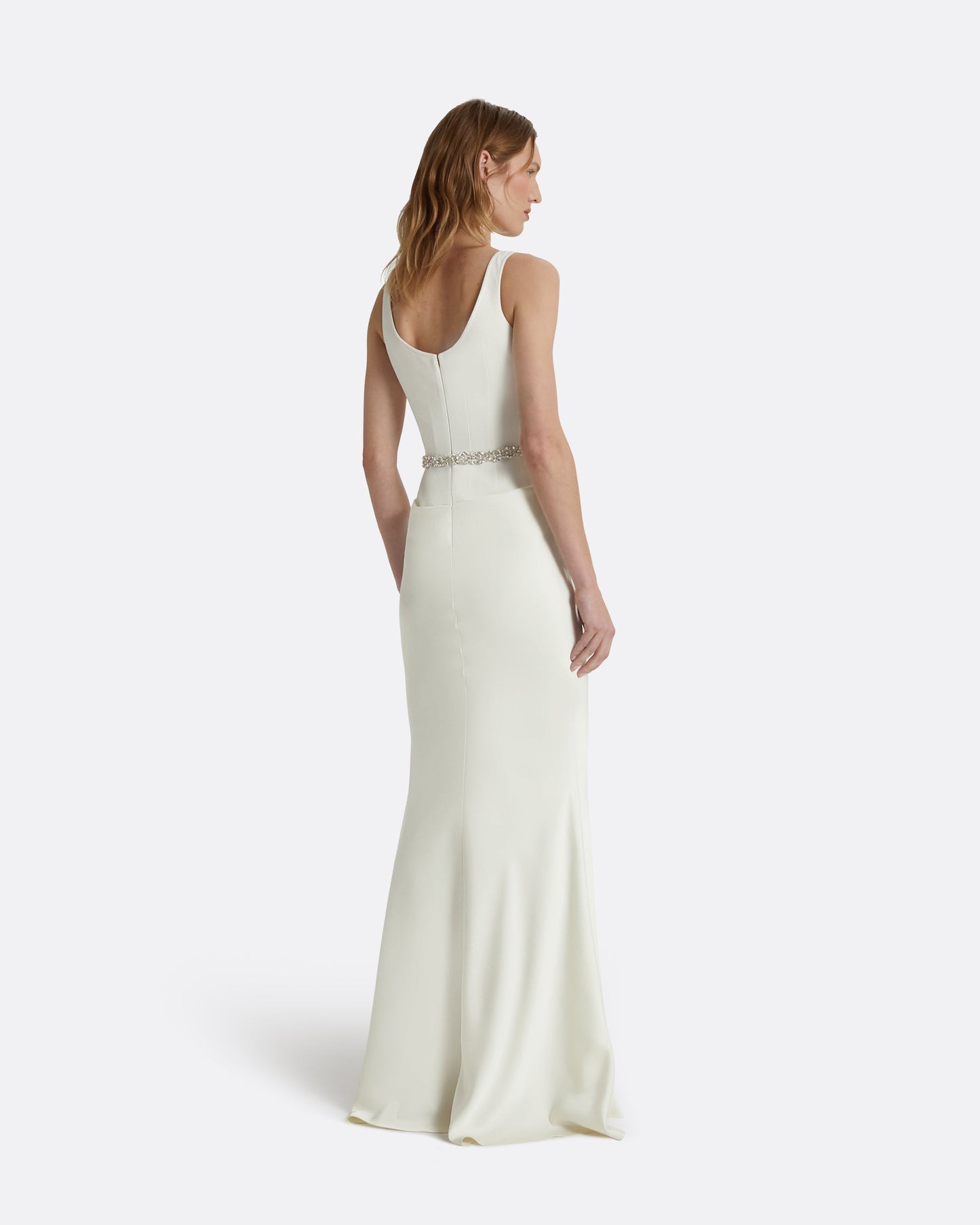Marlena Ivory Embroidered Long Dress