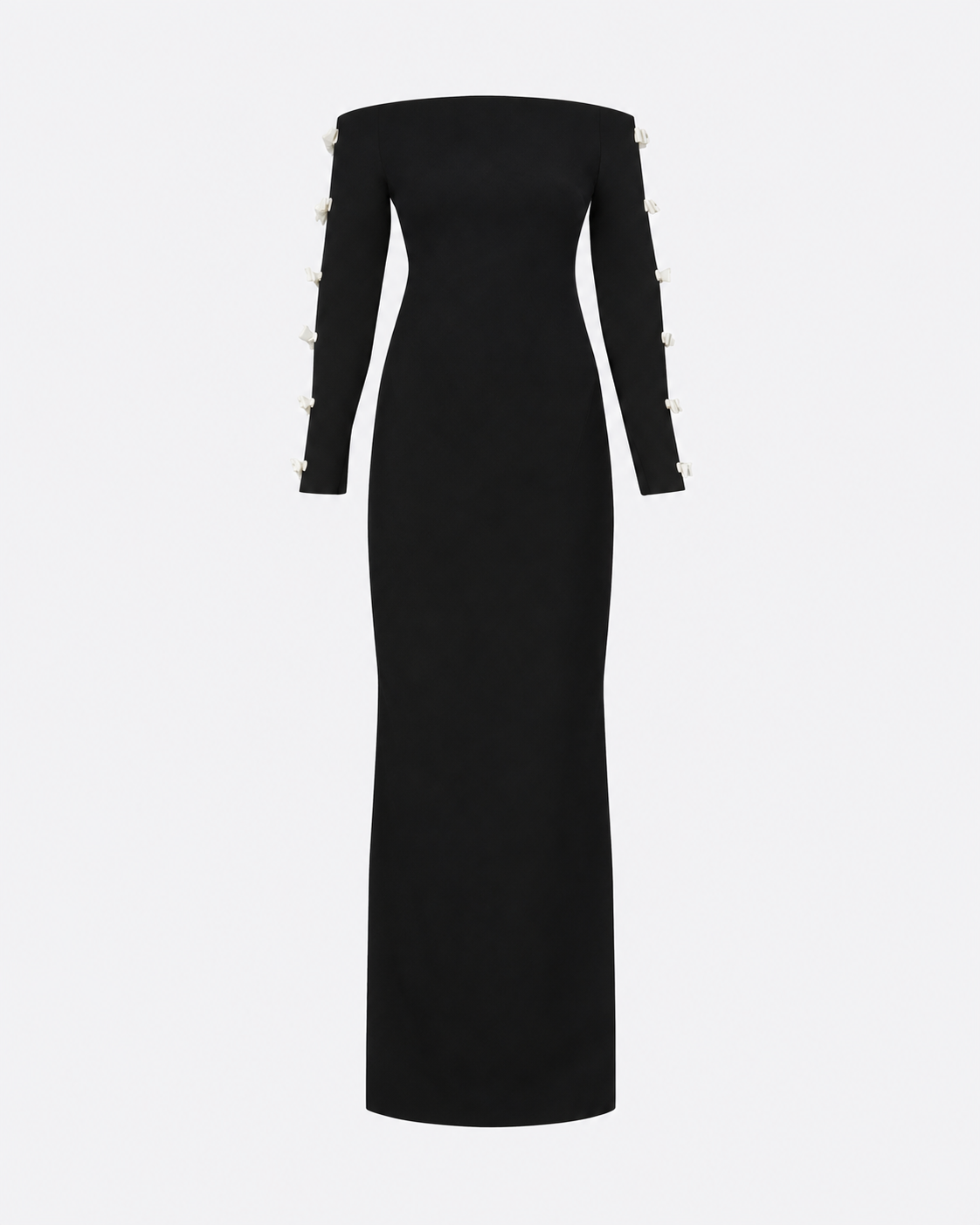 Morag Long Dress in Sorbet on Black