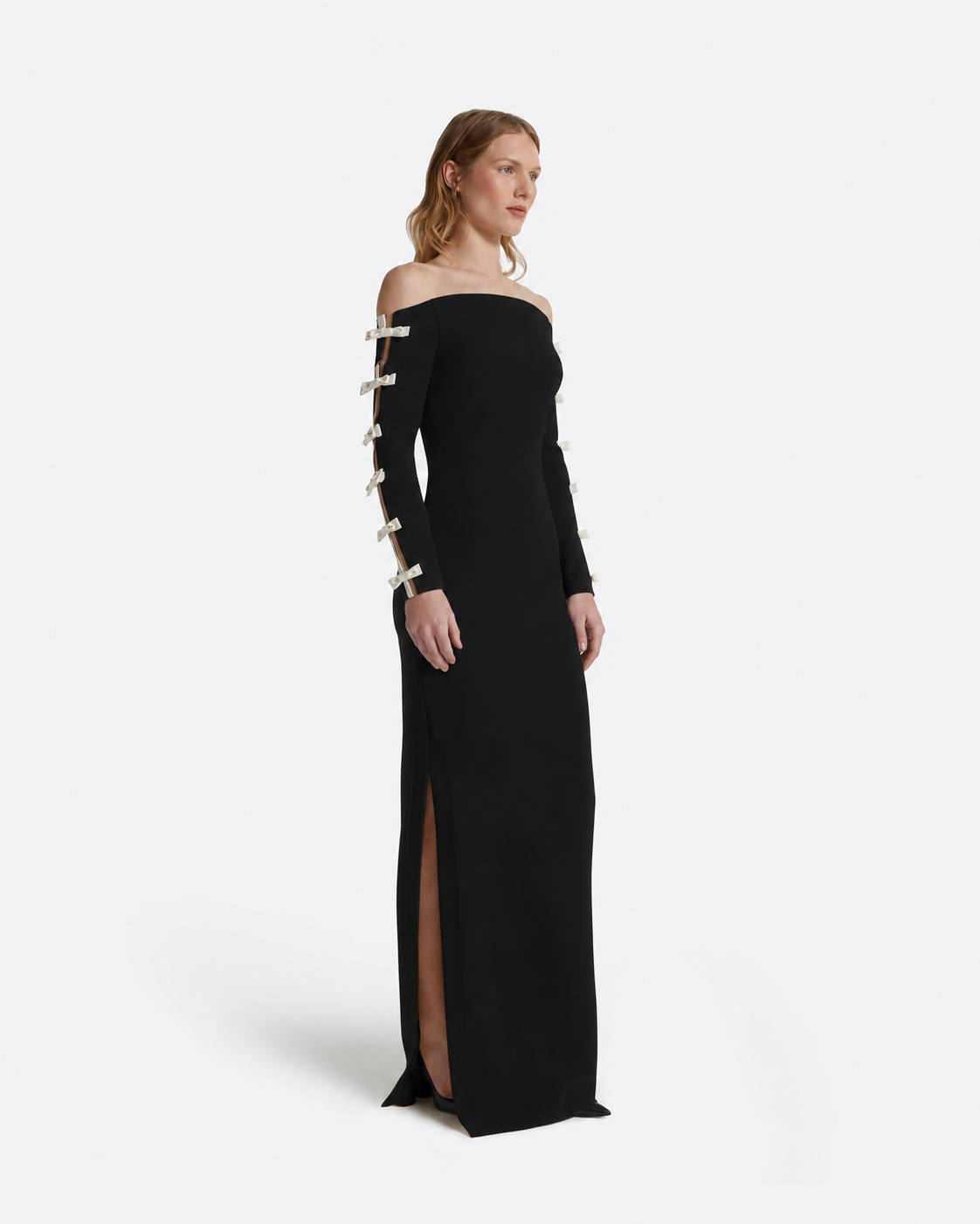 Morag Long Dress in Sorbet on Black
