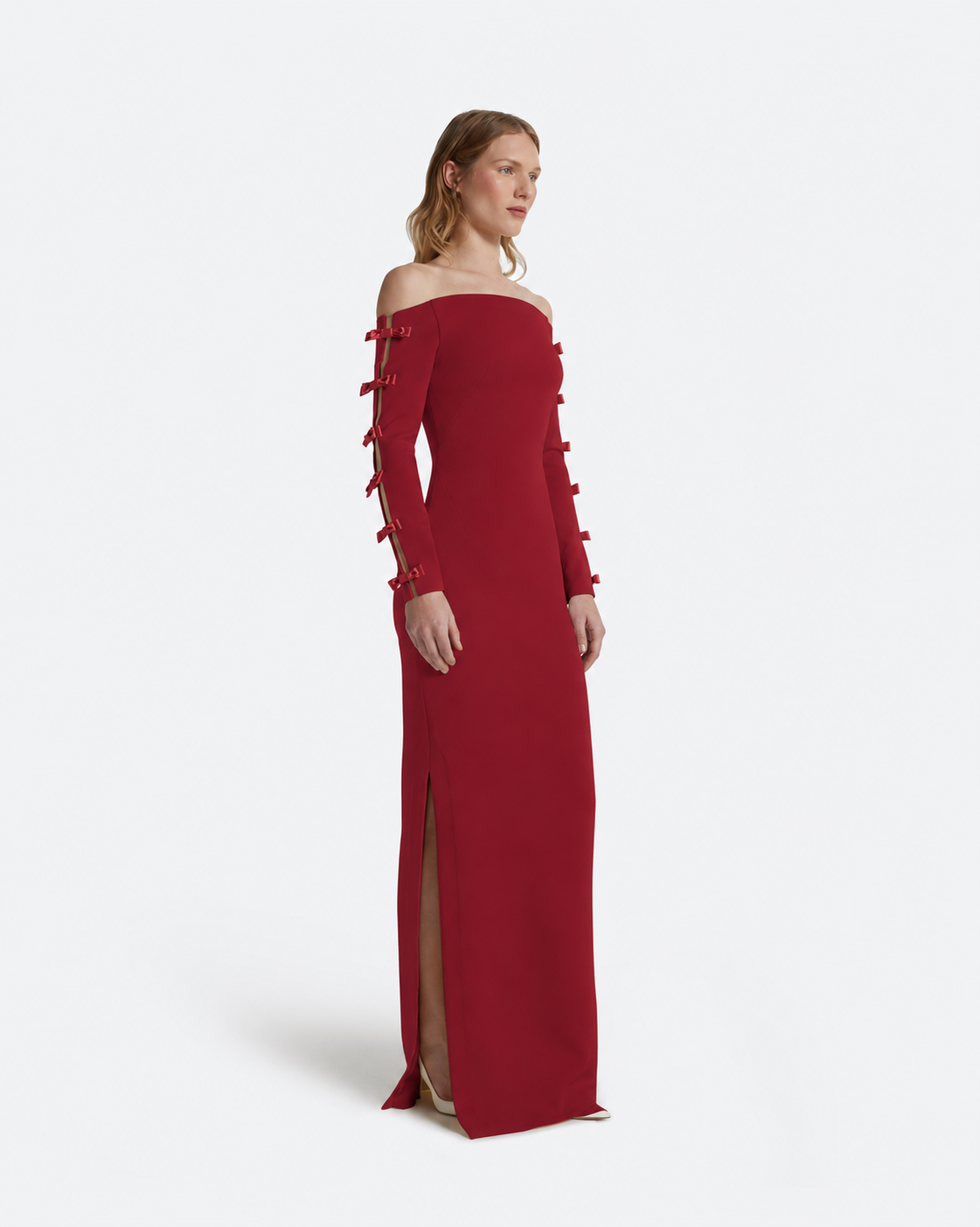 Morag Long Dress in Rhubarb