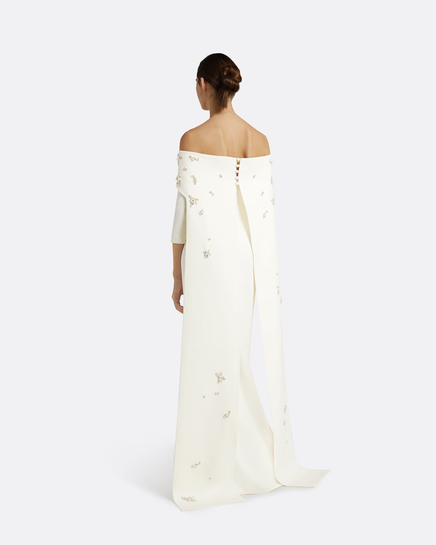 Bellara Pearl Floral Embroidered Ivory Harness & Soshin Dress