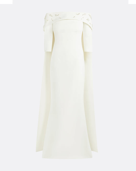 Bellara Pearl Floral Embroidered Ivory Harness & Soshin Dress